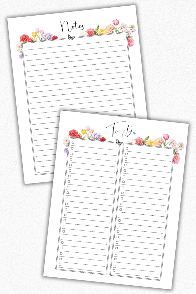 Floral Note Paper Bundle (14 Pages) - JellyMemos Shop